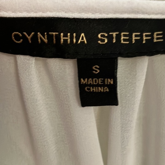 White Sheer CYNTHIA STEFFE Size: Small Blouse - Picture 4 of 6